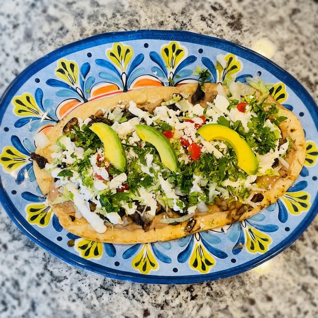 Pork Birria Huarache.