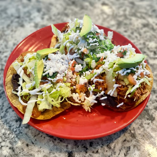 Grilled Chicken Tostadas.