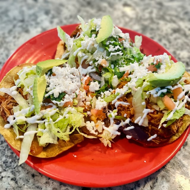 Seasoned Pork Tostadas.