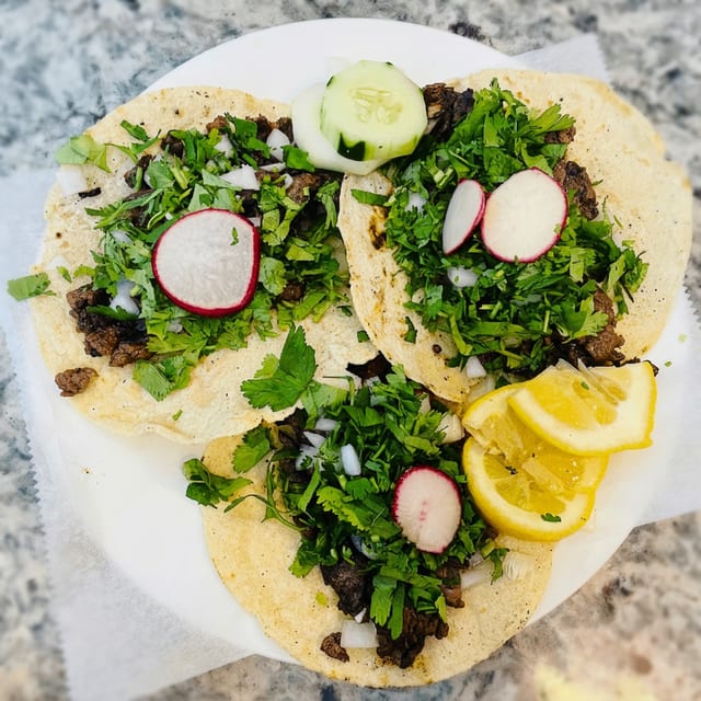 Spicy Chicken (Tinga) Tacos.
